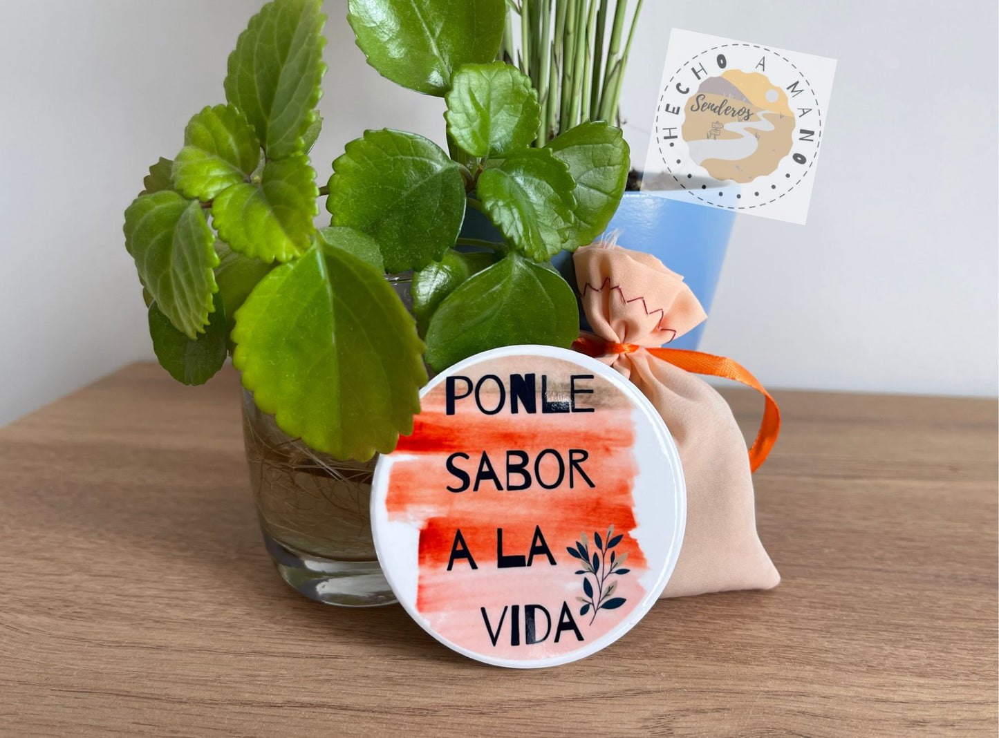 Imán de cerámina "Ponle sabor a la vida"